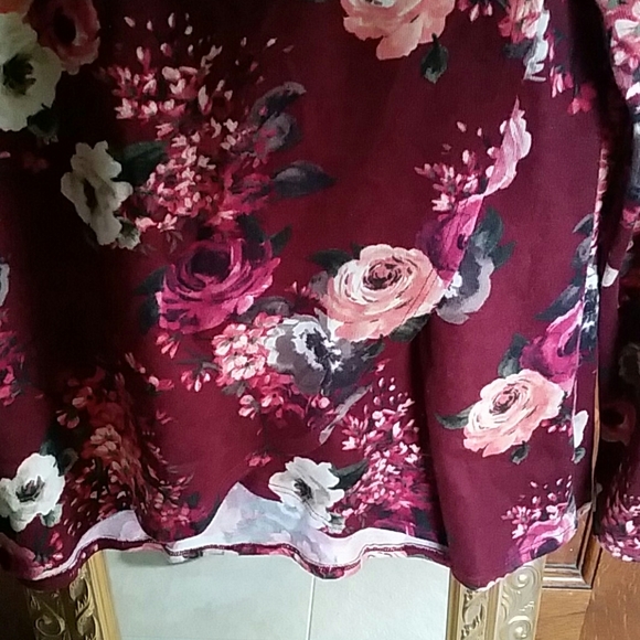 Women's Vintage look Flowered Top Sz.L - Picture 6 of 6